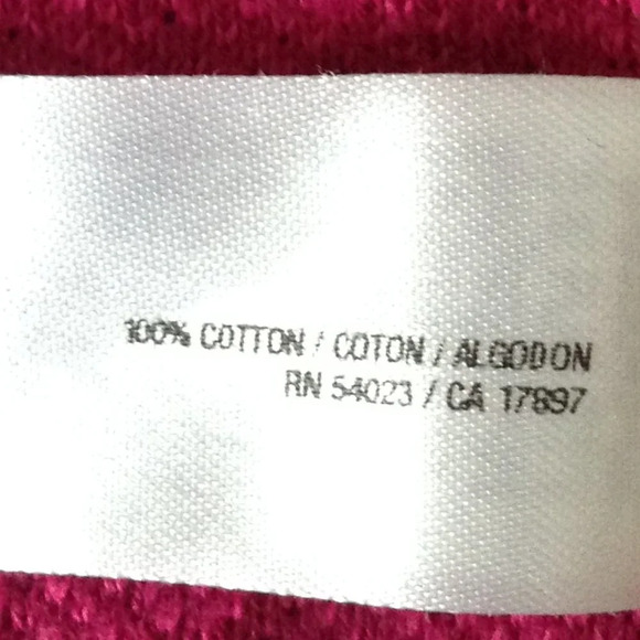 Old Navy Women's Maternity Sweater Size M Raspberry Polka Dot Gathered Sides - Picture 5 of 5